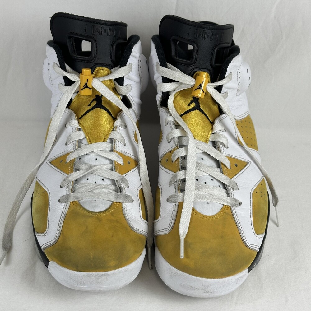 Jordan Air Jordan 6 Retro Shoes Mens Size 10.5 White Yellow Ochre CT8529-170